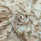 V-neck Irregular Hem Printed Long Sleeve Dress