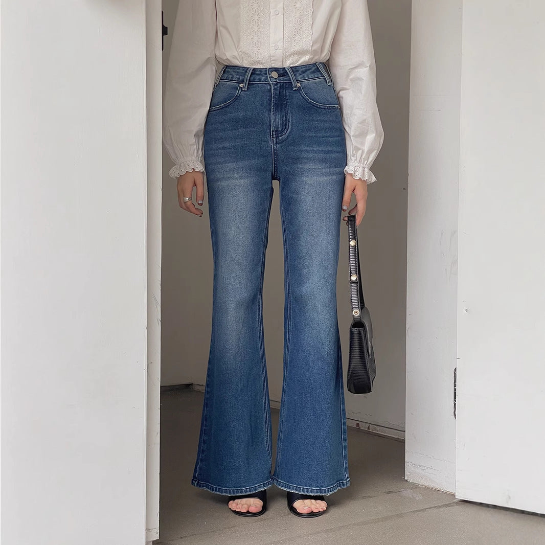 Women's Autumn New High Waist Slimming And Straight Wide Leg Mop Pants