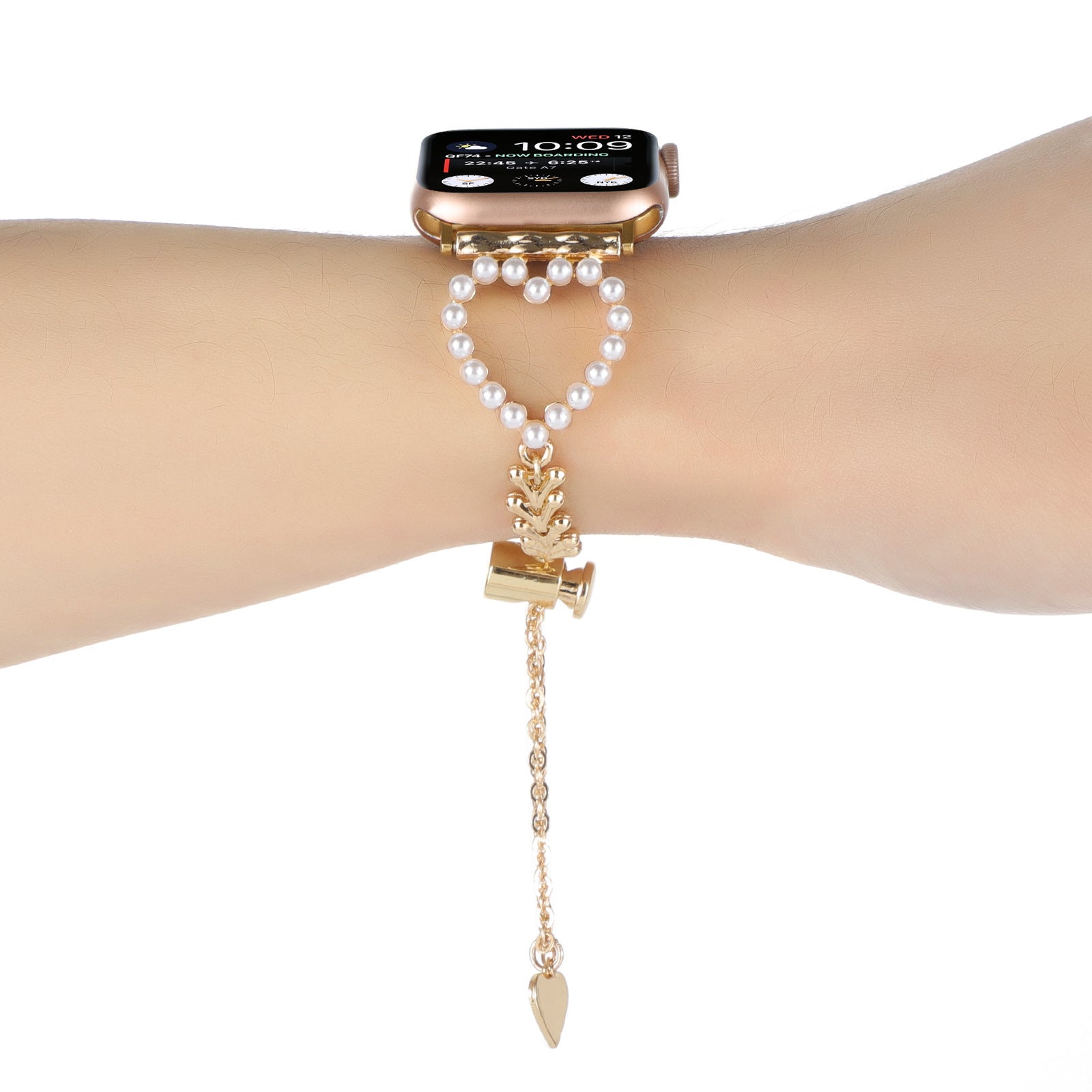 Smart Watch Fruit Metal Pearl Love Necklace Strap