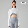 Short Navel Yoga Clothes Coat Long Sleeve Stand Collar
