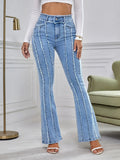 New Slightly Flared Wadding Edge Jeans For Women