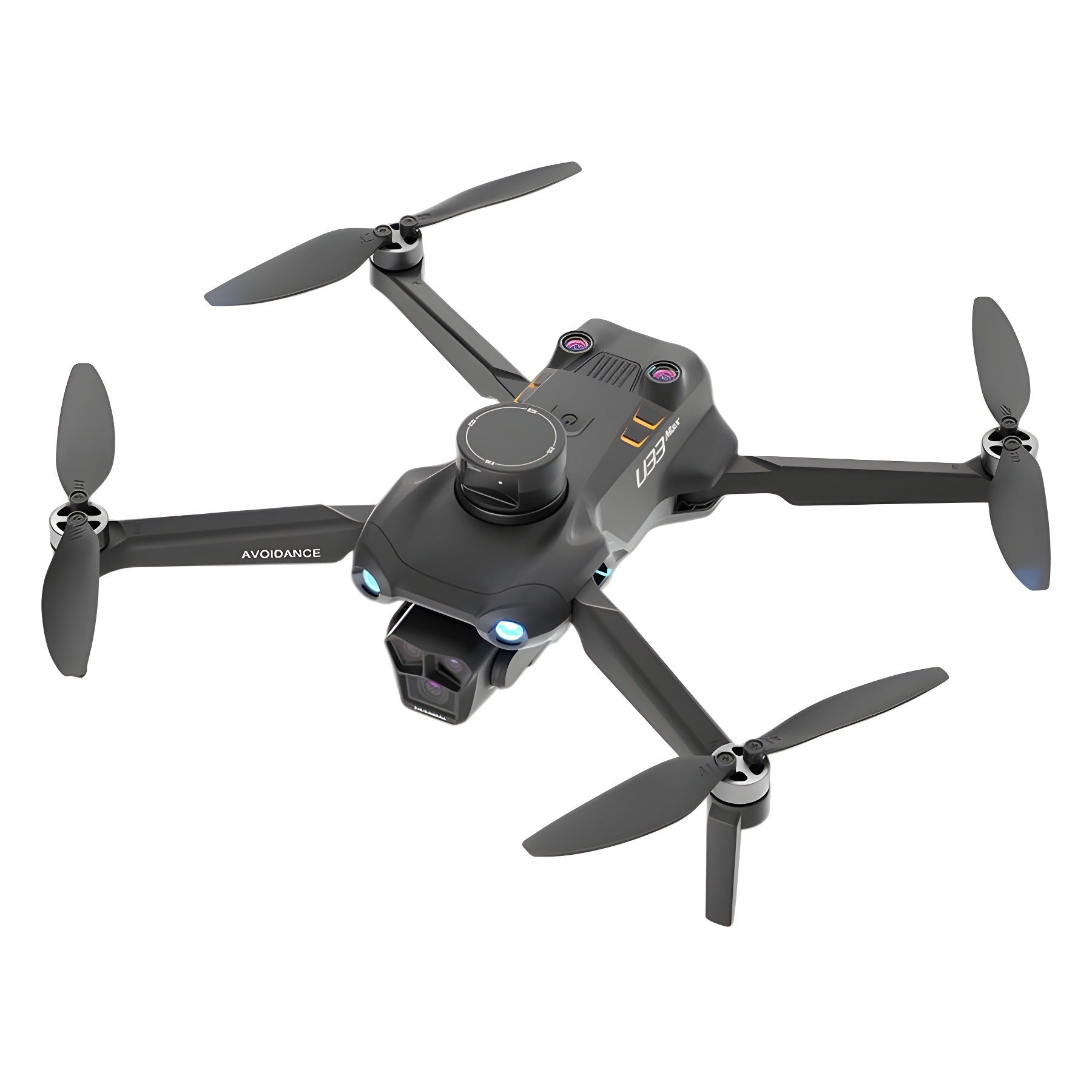 Remote-controlled Unmanned Vehicle Three-Lens Aerial Photography