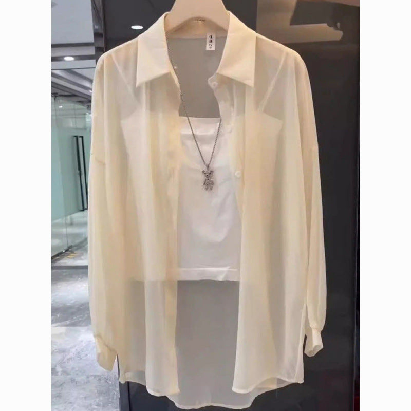 Loose All-match Fashionable Mid-length Shirt Thin Sun Protection Clothing For Women